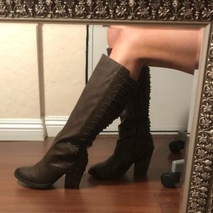 Knee-high Boots - Dark Brown - Women’s Size 8